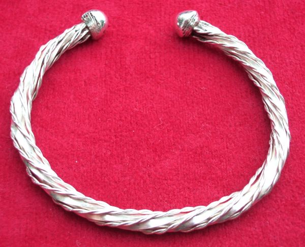 Twisted three wire bracelet